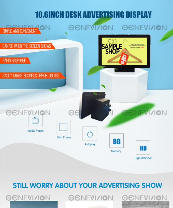 столешницы экрана рекламы 10,6 дюймов андроид встречной коммерчески с дисплеем игрока рекламы касания